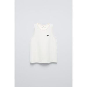 Brand New!!!!  Zara Kids Ivory Textured‎ Heart Ribbed Shirt Size 9/10